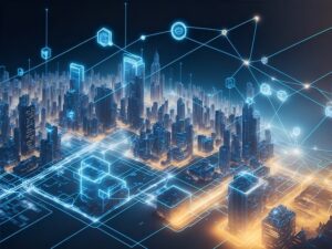 An infographic illustrating the importance of the internet in business, featuring statistics on online sales growth, digital marketing strategies, and the impact of social media on consumer engagement.