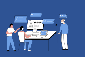 The image showcase team work and various components to build a website