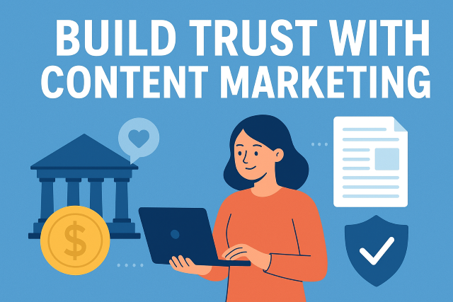 build trust with content marketing - image defining with all the elements