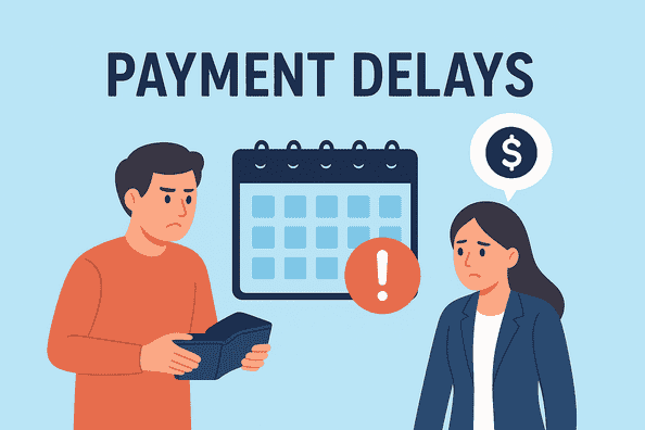 Freelancer facing payment delays, using contracts and secure platforms to ensure timely pay.